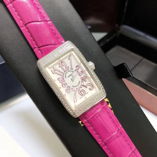 Franck Muller Vanguard Diamond-Set Rose Gold Watch with Black Alligator Strap Watches - 10