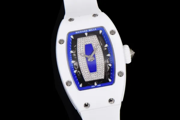 Richard Mille RM 07-01 White Ceramic Pink Diamond Dial Watch Watches - 17