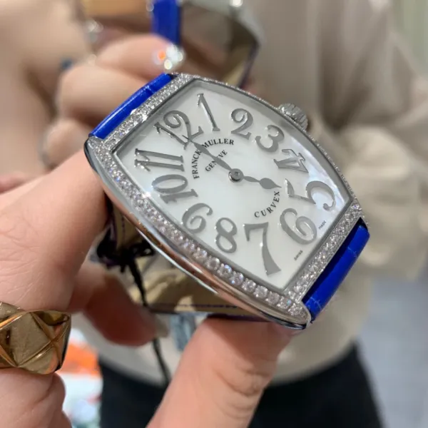 Franck Muller Curvex Blue Alligator Strap Mechanical Watch Watches - 62