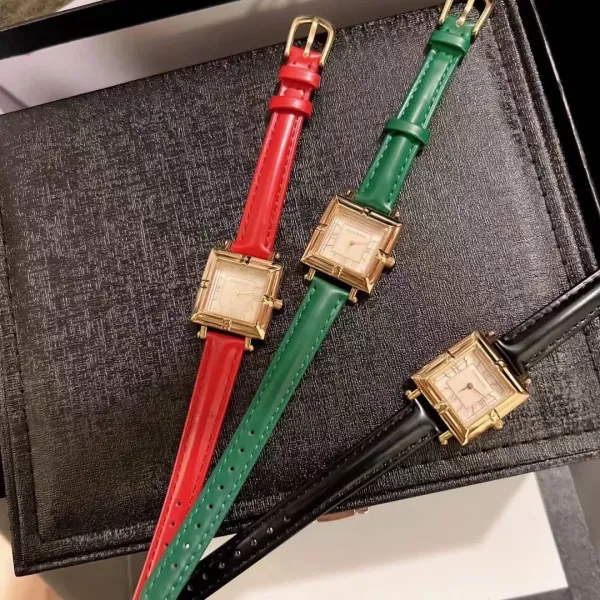 Chanel Première Green Leather Watch with Gold-Tone Case Watches - 14