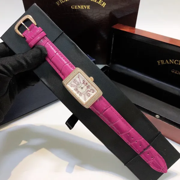 Franck Muller Vanguard Diamond-Set Rose Gold Watch with Black Alligator Strap Watches - 13