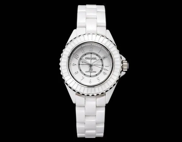 Chanel J12 Automatic White Ceramic Diamond Bezel Watch Watches - 25