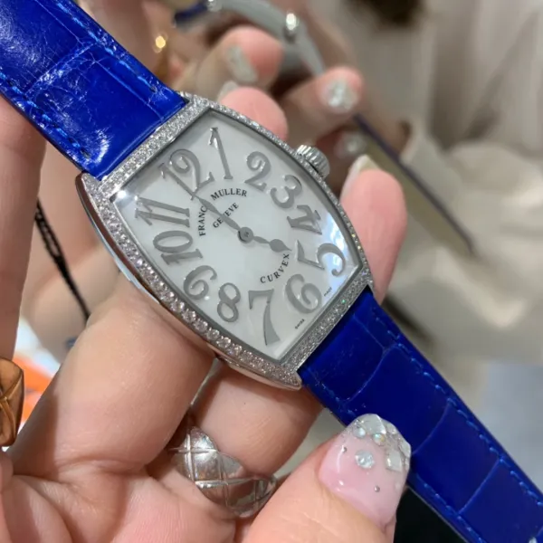 Franck Muller Curvex Blue Alligator Strap Mechanical Watch Watches - 59