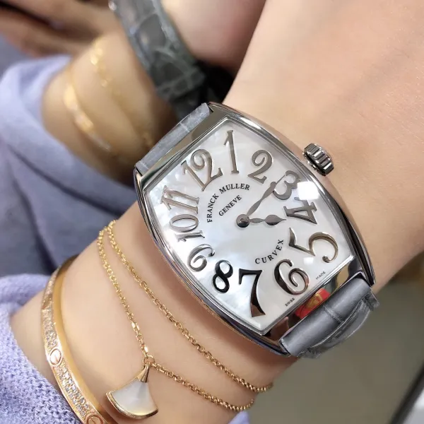 Franck Muller Curvex Blue Alligator Strap Mechanical Watch Watches - 36