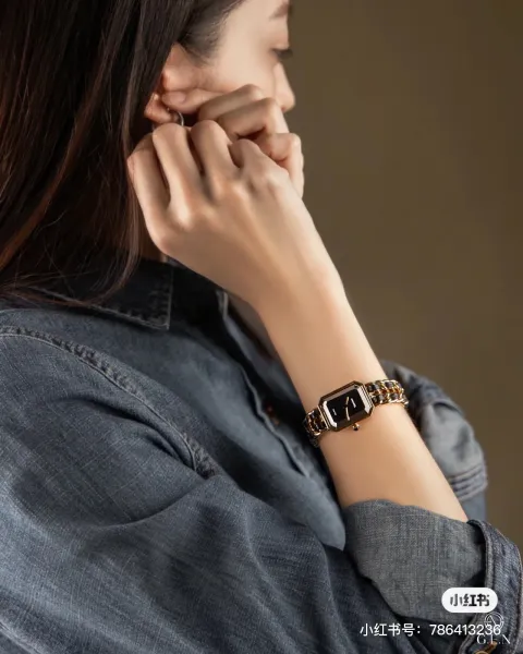 Chanel Premiere Black Gold-Plated Quartz Watch Watches - 22