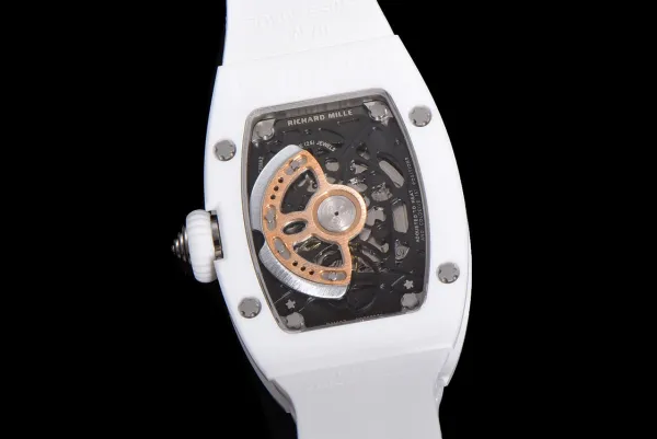 Richard Mille RM 07-01 White Ceramic Pink Diamond Dial Watch Watches - 29