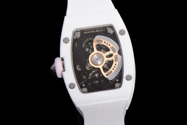 Richard Mille RM 07-01 White Ceramic Pink Diamond Dial Watch Watches - 15