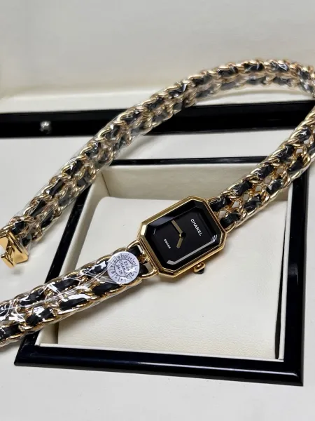 Chanel Première Re-Edition Black and Silver Chain Watch Watches - 32