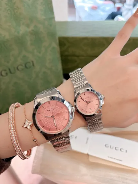Gucci G-Timeless Pink Dial Stainless Steel Watch Watches - 13