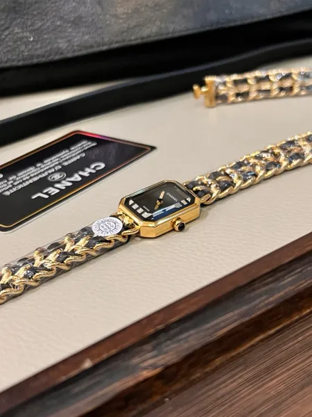Chanel Première Re-Edition Black and Silver Chain Watch Watches - 39