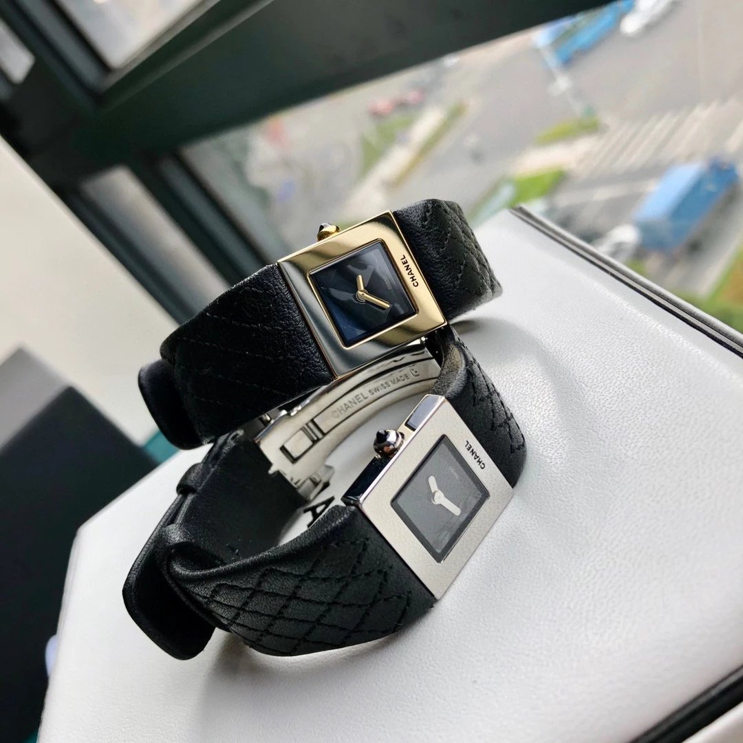 Chanel Premiere Black Quilted Leather Watch Watches - 29