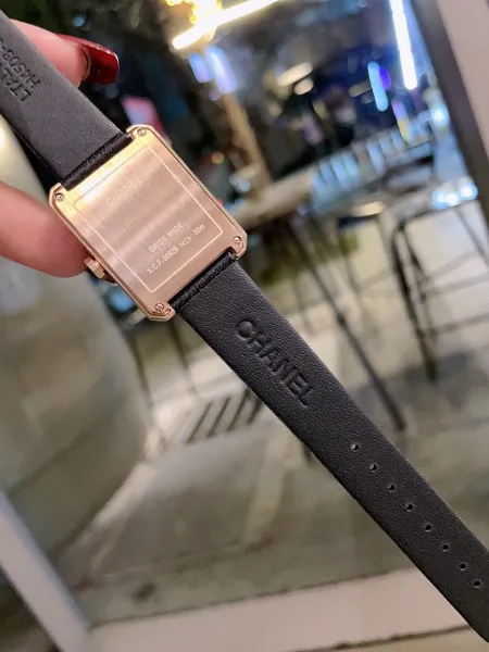 Chanel Boyfriend Watch White Dial and Black Dial with Diamond Bezel and Quilted Leather Strap Watches - 43