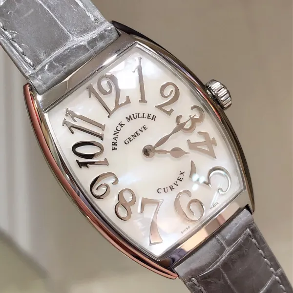 Franck Muller Curvex Blue Alligator Strap Mechanical Watch Watches - 40