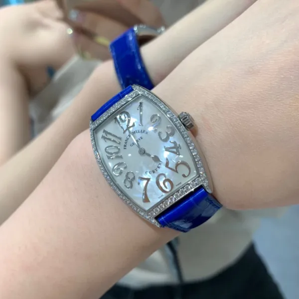 Franck Muller Curvex Blue Alligator Strap Mechanical Watch Watches - 63