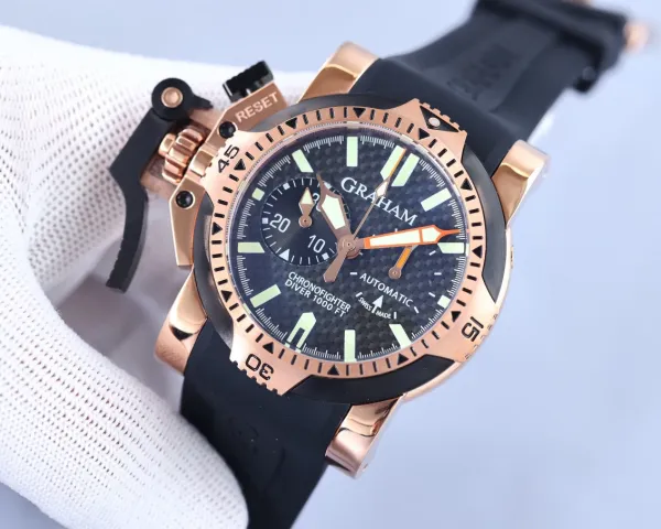 Design Graham Chronofighter Superlight Black Mechanical Watch Watches - 13