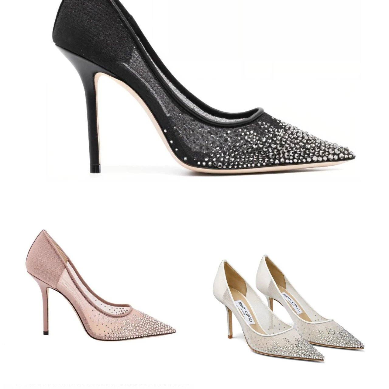 Jimmy Choo Classic Thin Heel with Diamonds - Latest Edition - Top Quality on Market, Compare Freely