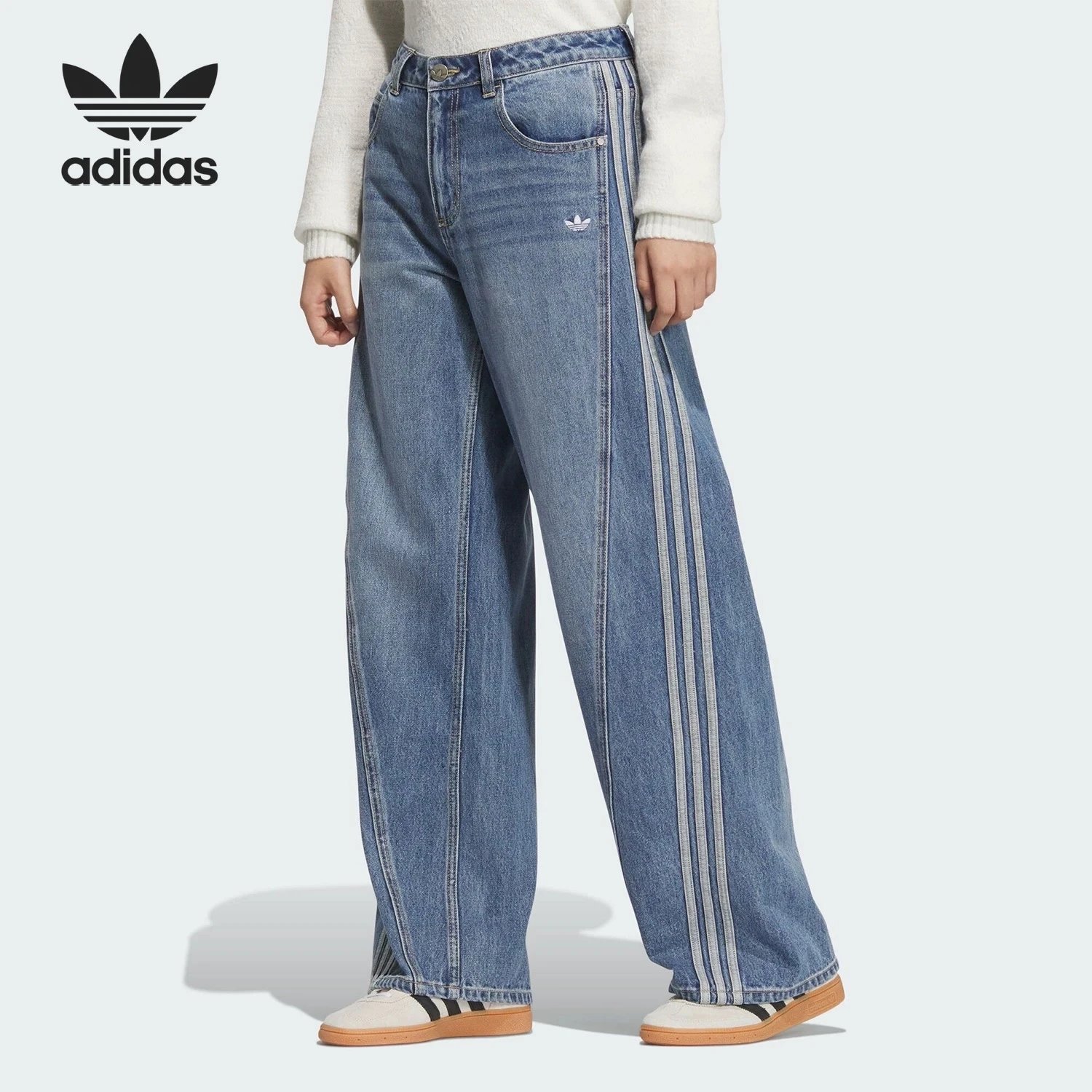 Where are the Cool Girls and Fashionistas? | A.D Originals Loose Fit Wide-Leg Straight Cut Washed Denim Jeans for Women - Style JN0726 (Song Yuqi Same Style)