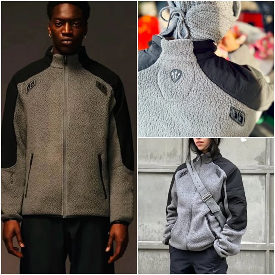 Nocta x N.K "8000 Peaks" fleece jacket with stand up collar and fleece jacket for both men and women