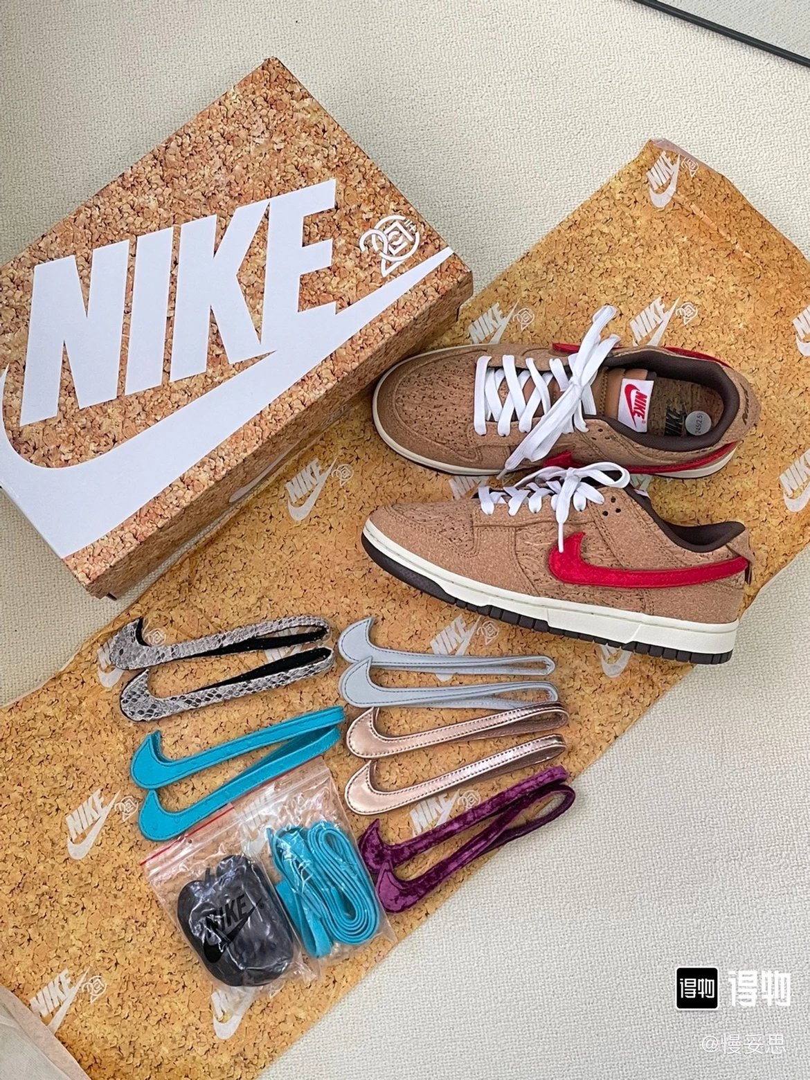 【 Factory stock, first-hand source 】 CLOT x NK Dunk Low SP CN GCEL "Cork" 20th anniversary co branded soft wooden stopper low top board shoes anti slip, wear-resistant, fashionable, casual, versatile for both men and women