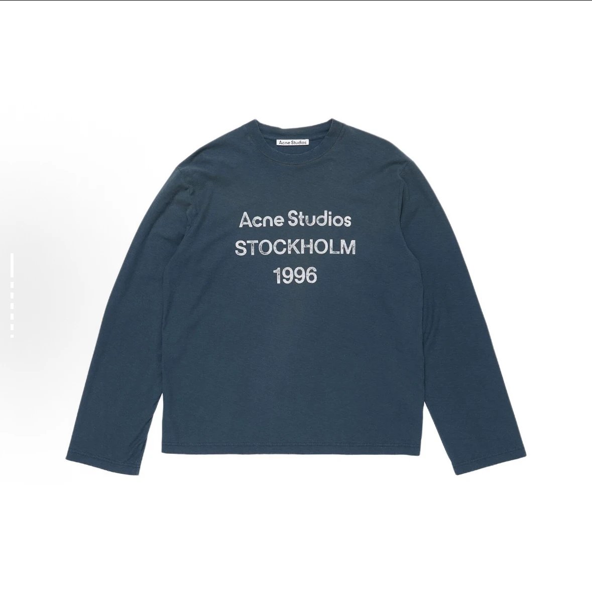 【 In Stock 】 Goat Make Independent Ac Style 1996 Slogan Deep Blue Long Sleeve Zhang Yixing Tian Xiwei Same Style