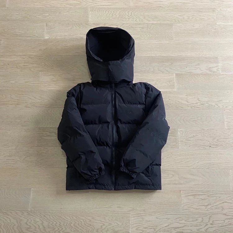 Black logo detachable collar jacket