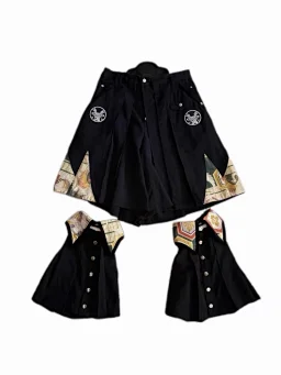 thumbnail for Takuya angel pinstripe capri and leg warmer ensemble striped set