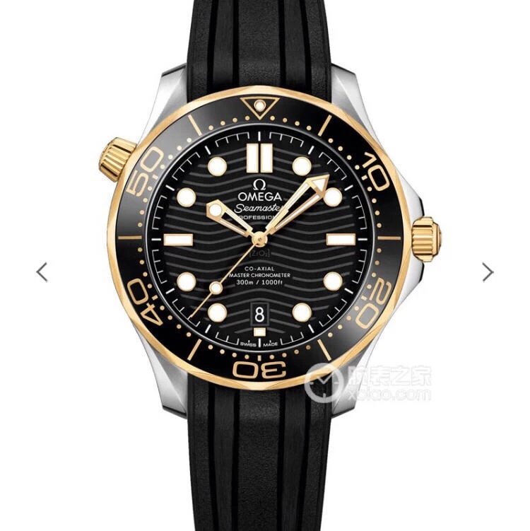 VS欧米茄海马300米潜水表42mm间18K金氦气阀210.22.42.20.01.001自动机械8800机芯胶带男手表