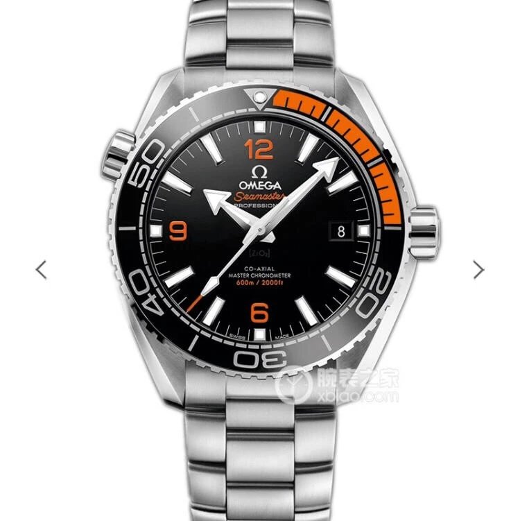VS厂欧米茄海马600系列215.30.44.21.01.002四分之一橙钢带男士机械表顶级复刻手表