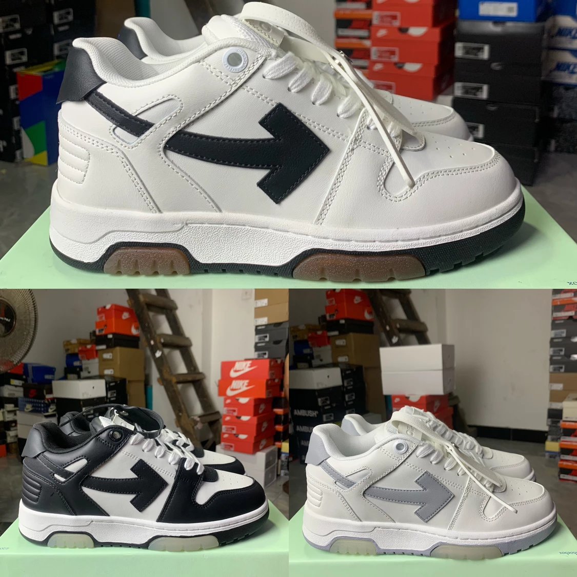 OFF-WHITE Out Of Office Low-Top Fashion Sneakers with Arrow Detail