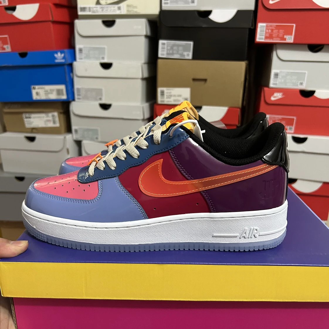 T1 Batch/Force 1 low sp Multi patent co branded color blocking classic low cut versatile casual sports board shoes