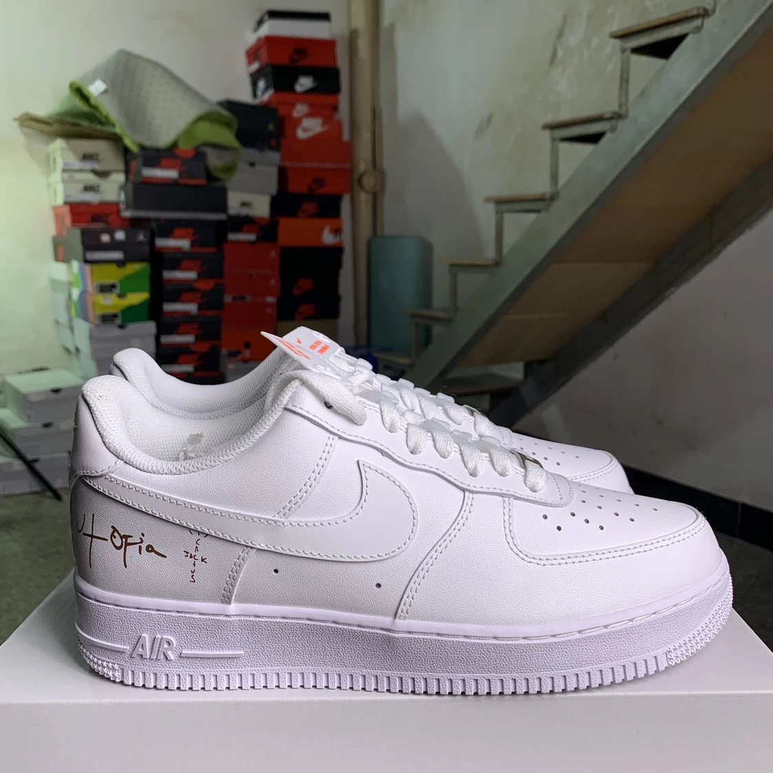 G Batch/Travis Scott x NK Air Force 1 Low Utopia White Air Force One White Shoes Cw2288-111 TS