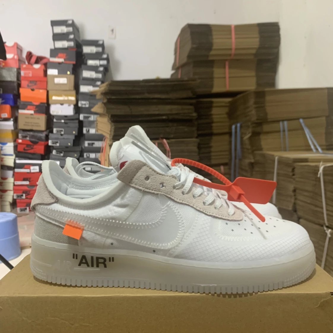 OFF-White x Air Force 1 '07 Low 'AF1' OW Collaboration Men's & Women's Casual Sneakers