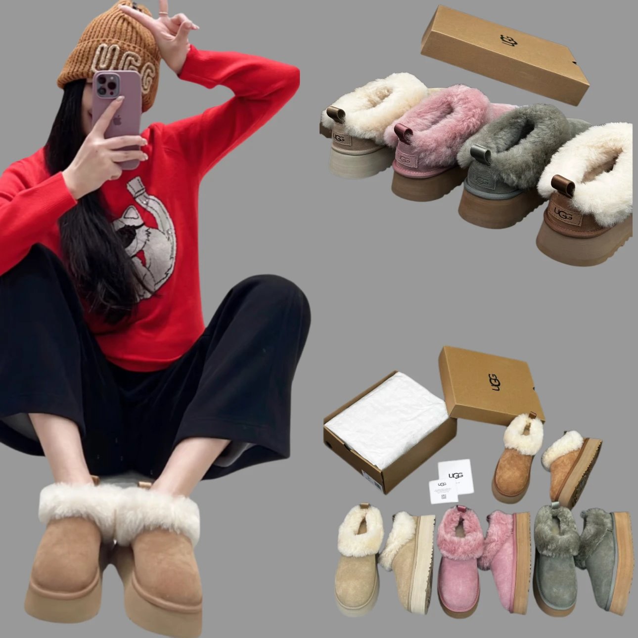 UGG Tazzelle Women's Platform Fur Lined Winter Boots