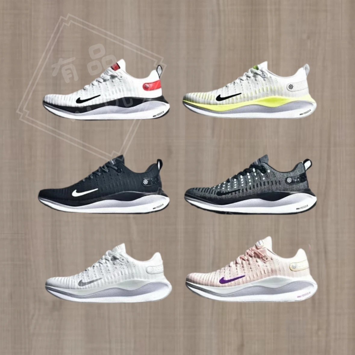 Nike ReactX Infinity Run Flyknit 4 Black Purple Running Shoes