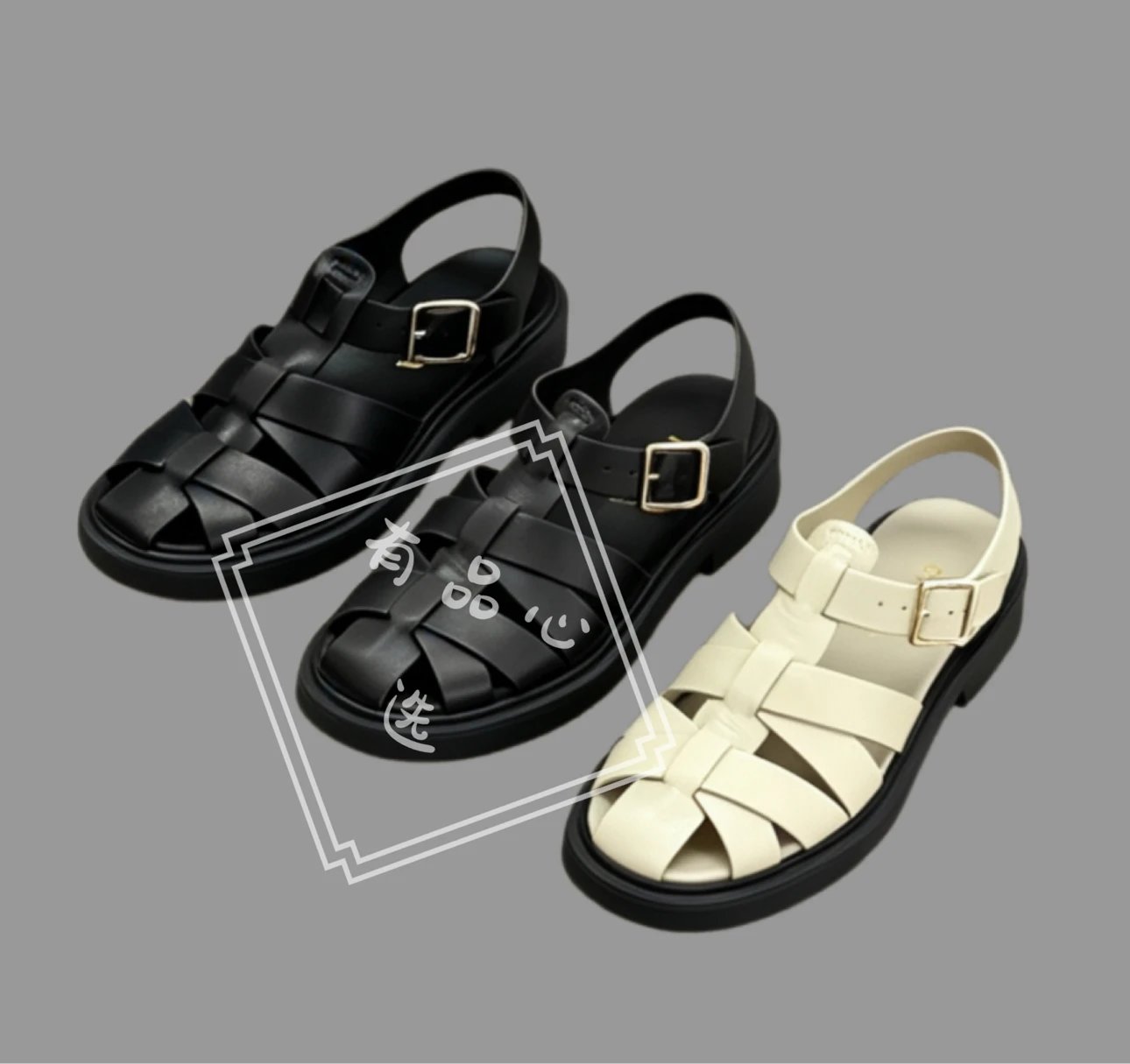 Prada Women's Leather Roman Platform Sandals