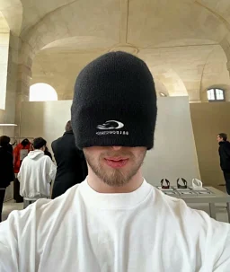 thumbnail for [第四批] BLCG秀款24Winter 刺绣面具针织冷帽