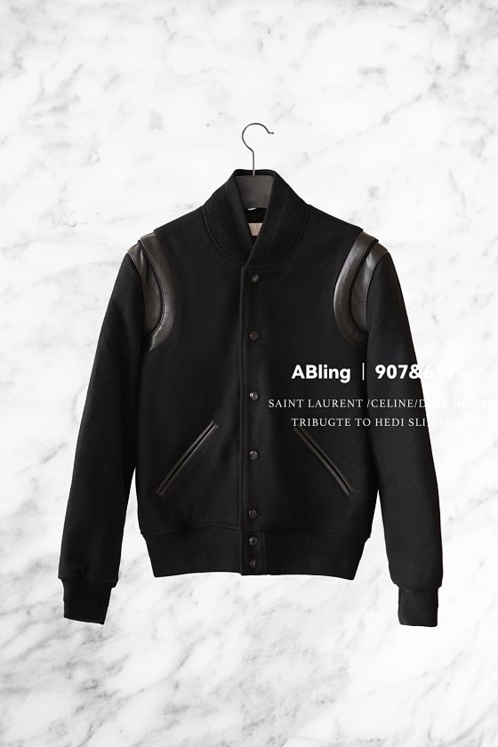【New Listing, Lose One Pay Three】ABling Black Warrior All-Black Patch Leather Baseball Jacket SLP Style