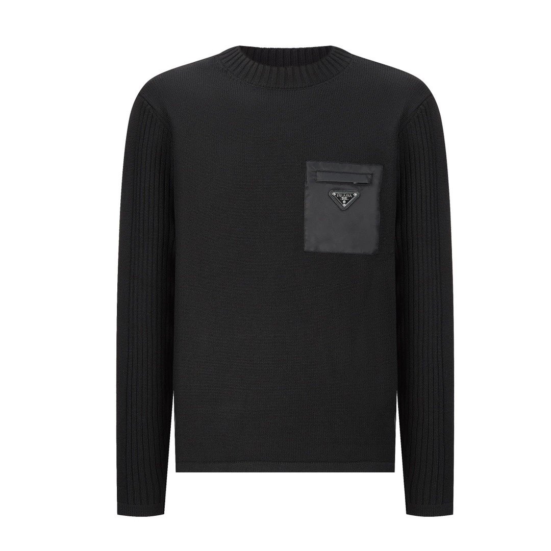 PRD nylon pocket round neck sweater