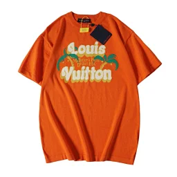 thumbnail for Coconut Tree Jacquard Crew Neck Knit Short-Sleeve T-Shirt