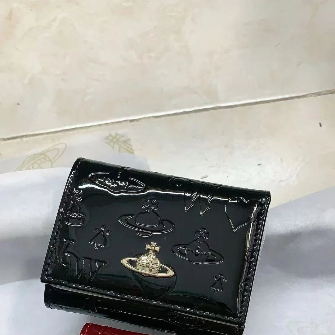 Short Style Patent Leather Black