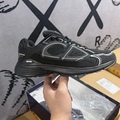 618 Special Offer/Source Box/Dior B30 CD Shoes Black Mesh Fabric Simple and Comfortable Low cut Life Casual Shoes