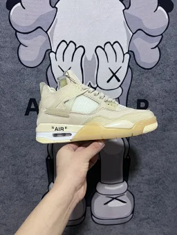 thumbnail for 纯原特价 AJ4白帆 头层麂皮 正确原盒 带配件 市面300 中帮篮球鞋