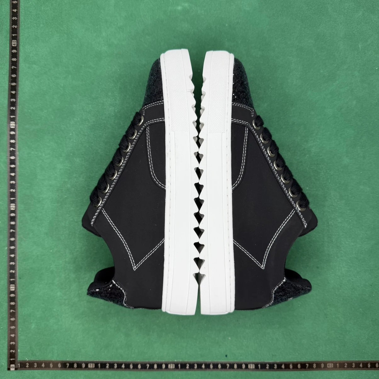 Black High-Top Sneakers with White Soles