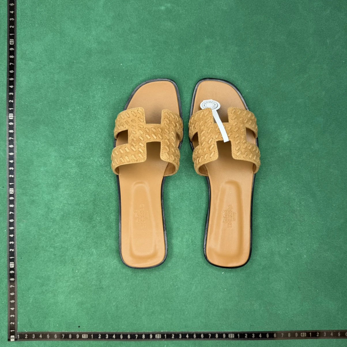 Hermes Oran Sandal Tan Woven