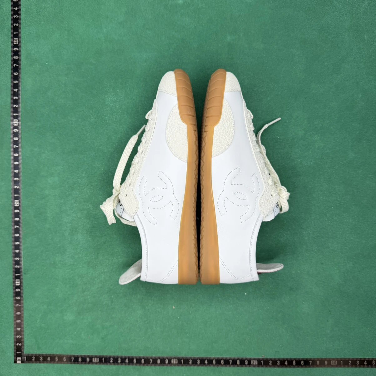 Chanel CC Logo Sneaker White Gum Sole