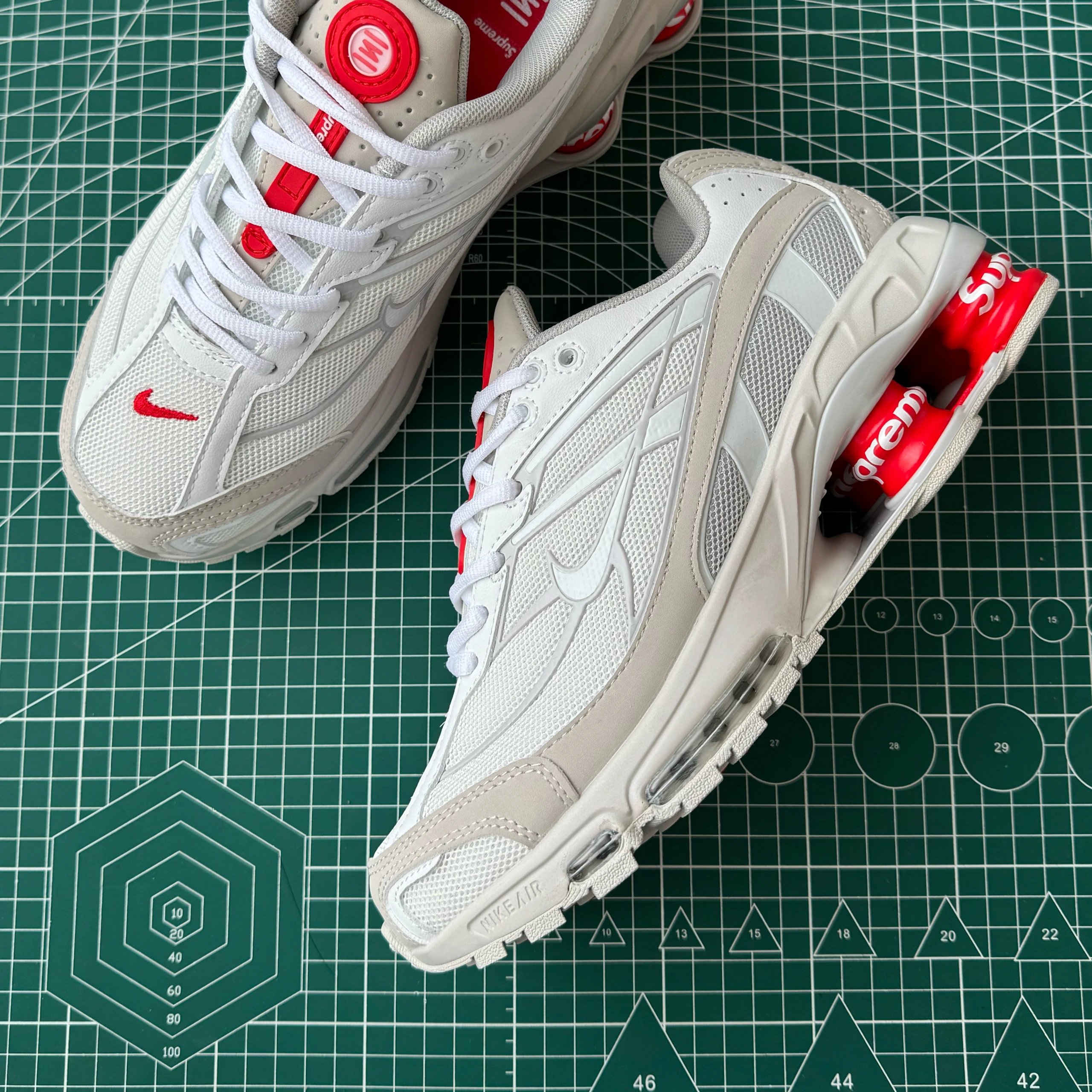Supreme Collab White Grey Red