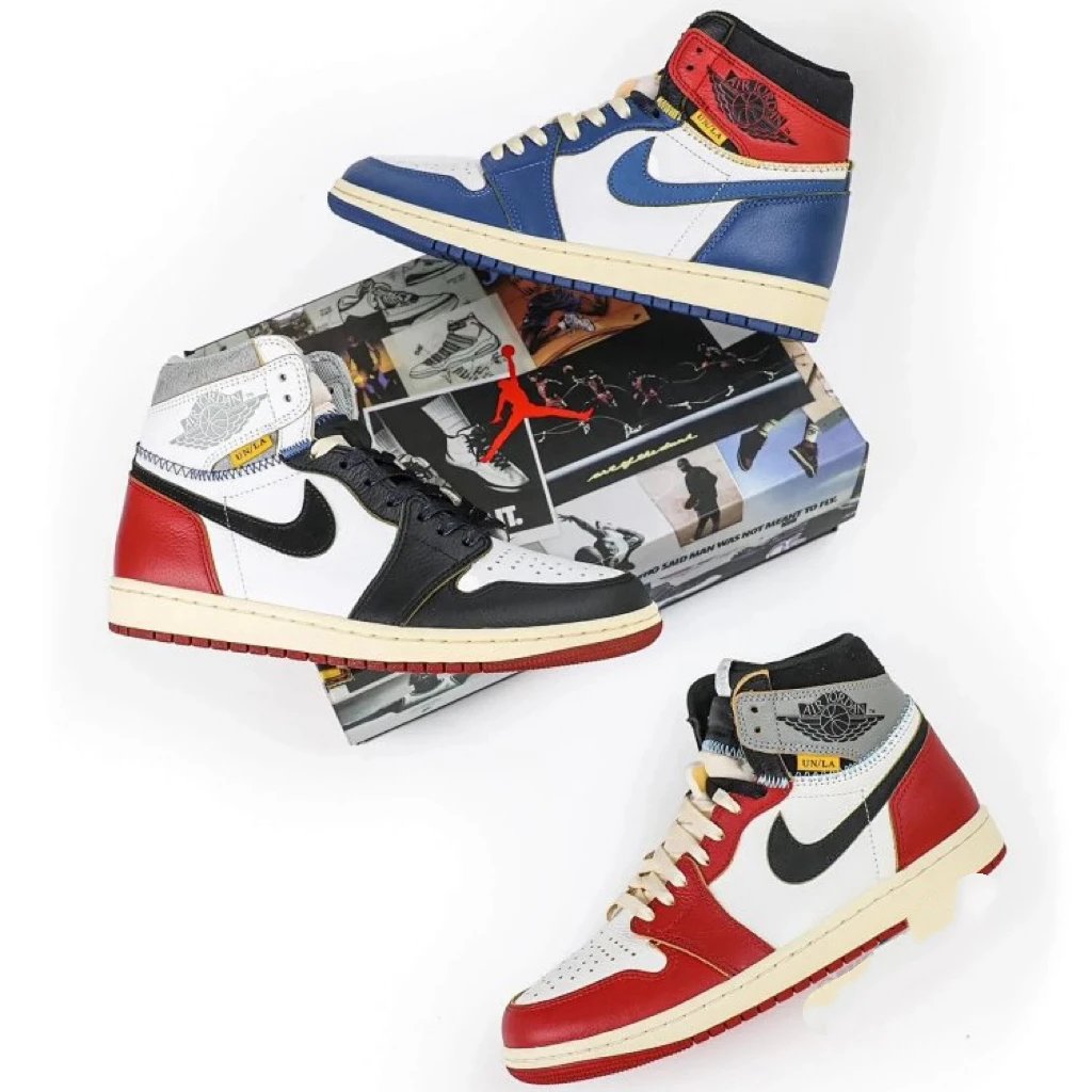 Run volume version/Union x AJ1 co branded high top basketball shoes
