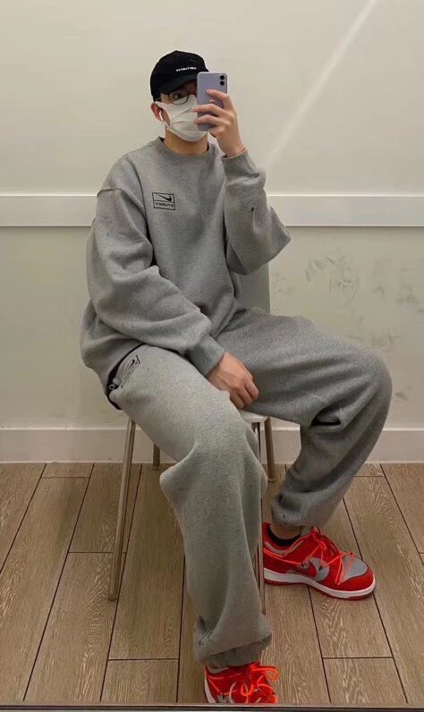 Nike Sportswear Crewneck Sweatshirt Gray Hoodie - 68