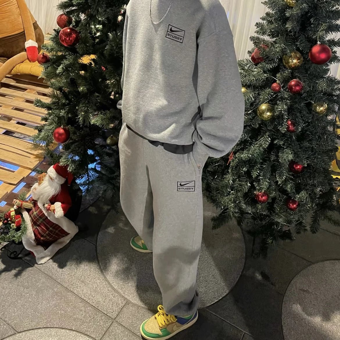 Nike Sportswear Crewneck Sweatshirt Gray Hoodie - 64