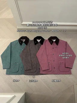 thumbnail for In stock, Barbour Noah co-branded men's and women's micro-embroidered multi-pocket lapel casual jacket